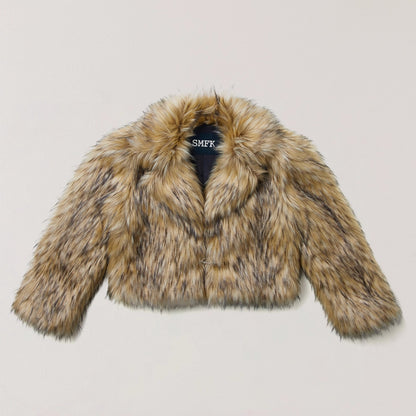 Cross Relic Wilderness Hunter Cropped Faux Fur Jacket
