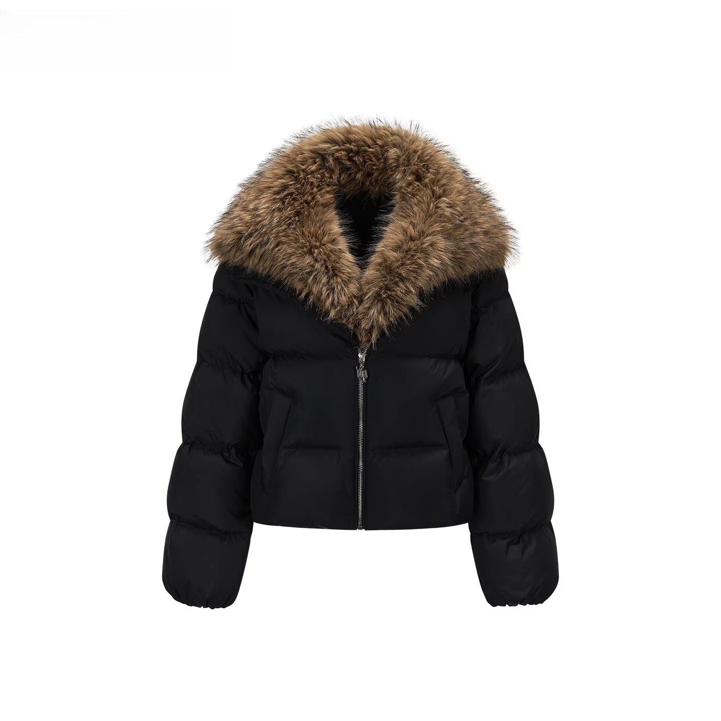 Detachable Faux Fur Collar Down Jacket