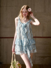 Lace Flower Ruffle Camisole Dress - CHINASQUAD