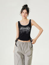 Color-block Tie-up Fitted Tank Top - CHINASQUAD