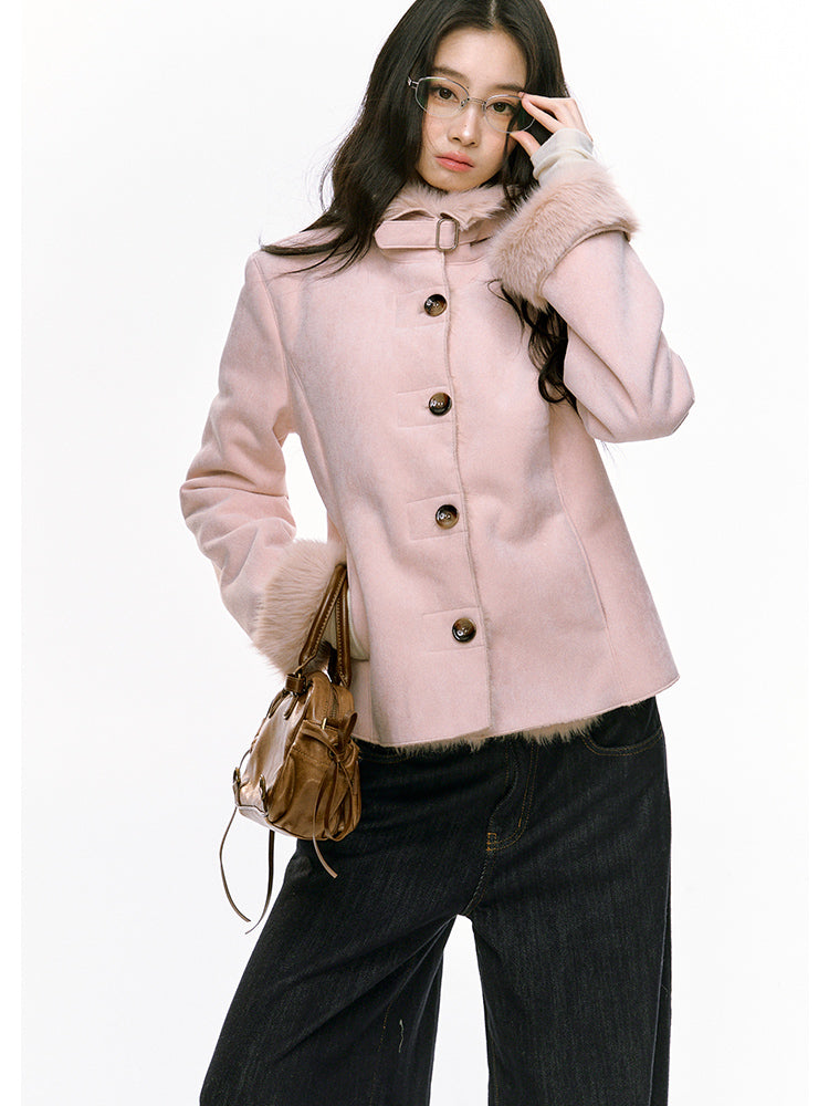 Slim-Fit Furry Jacket