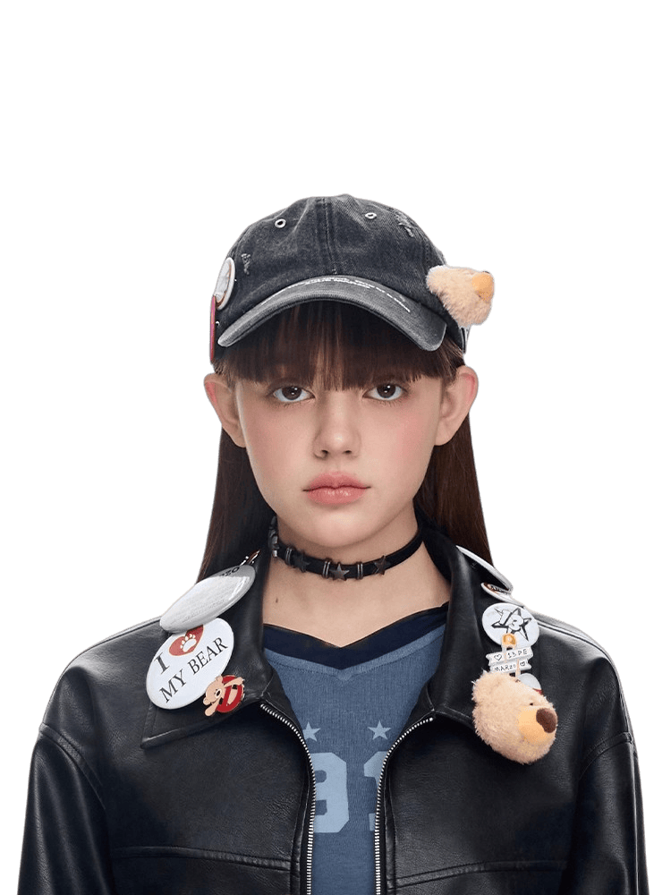 Vintage Badge Denim Baseball Cap