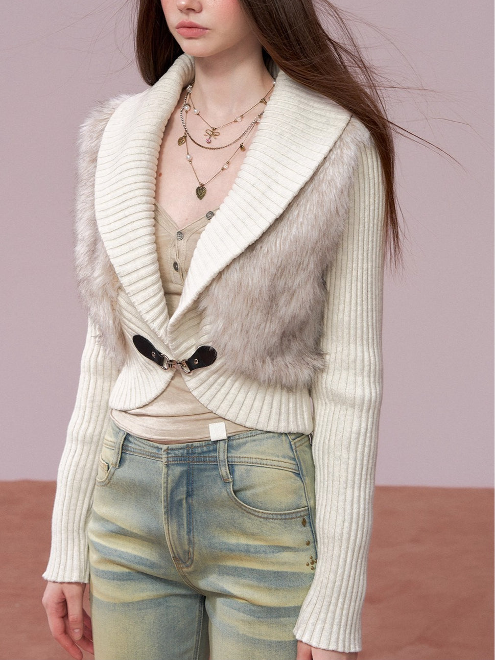 Heavyweight Knit Cropped Jacket