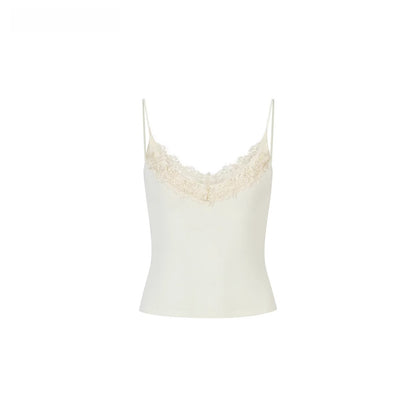 Lace-Trimmed Fitted Camisole