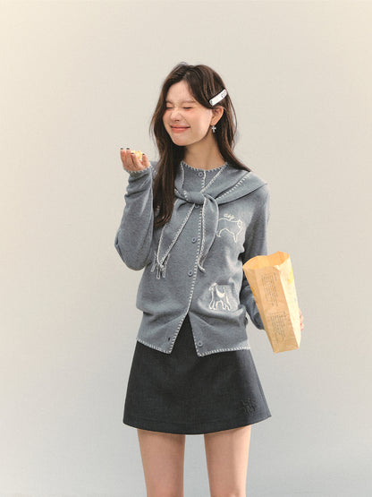 Anti-exposure Applique Pocket Suit Skort - CHINASQUAD