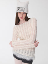 Cable-Knit Faux-Fur Trim Fitted Sweater - CHINASQUAD