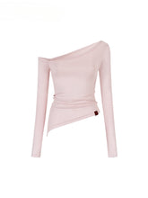 Shimmer Asymmetric Shoulder Irregular T-shirt - CHINASQUAD