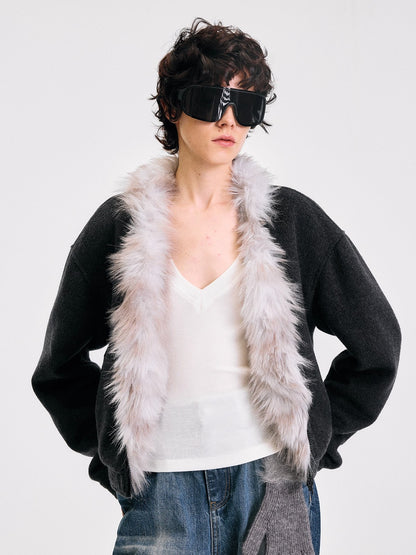 Wool-Blend Quilted Plush Jacket