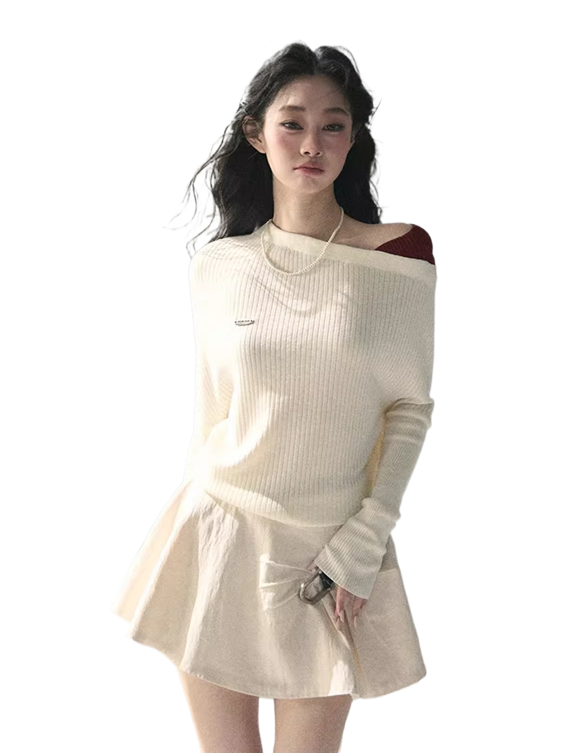 Ash Memories Off-Shoulder Knit Top