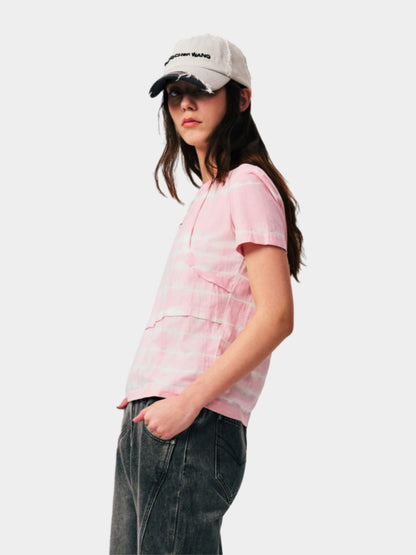 Pink Tie-Dye Layered T-Shirt