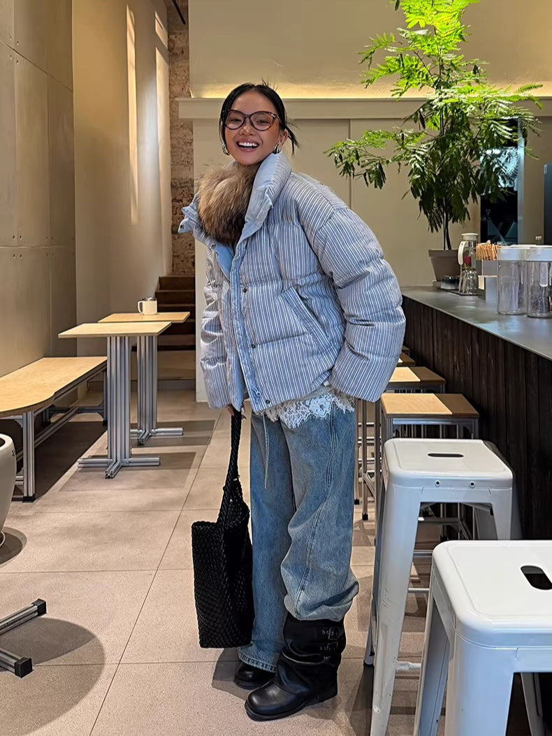 Asymmetric Tie-Detail Loop-Tab Denim Jeans