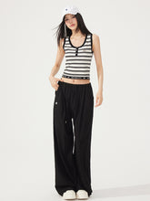 U-neck Striped Knitted Vest - CHINASQUAD