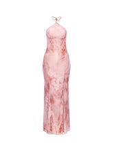 Alina Halter Neck Backless Floral Print Dress - CHINASQUAD