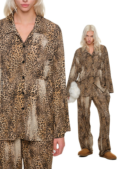 Leopard Print Pajama Set