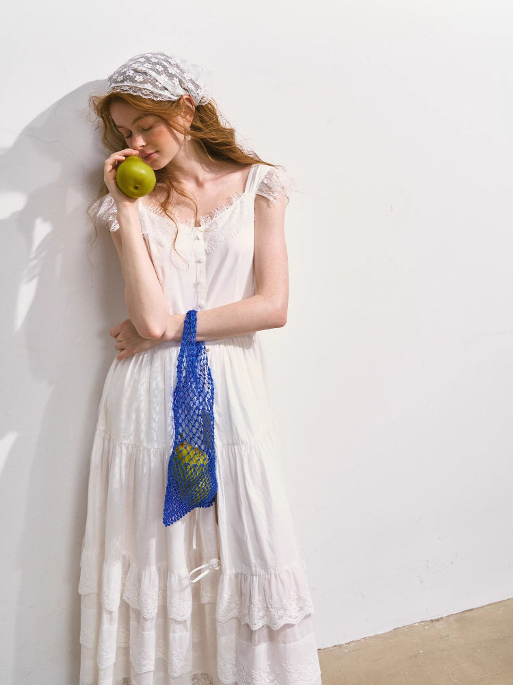 Flutter-Sleeve Waist-Cinching Strapless Dress