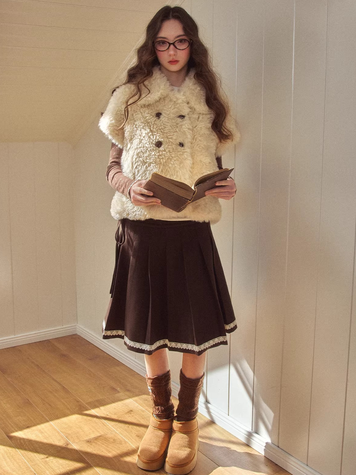 Vintage Short-Sleeve Vest Jacket