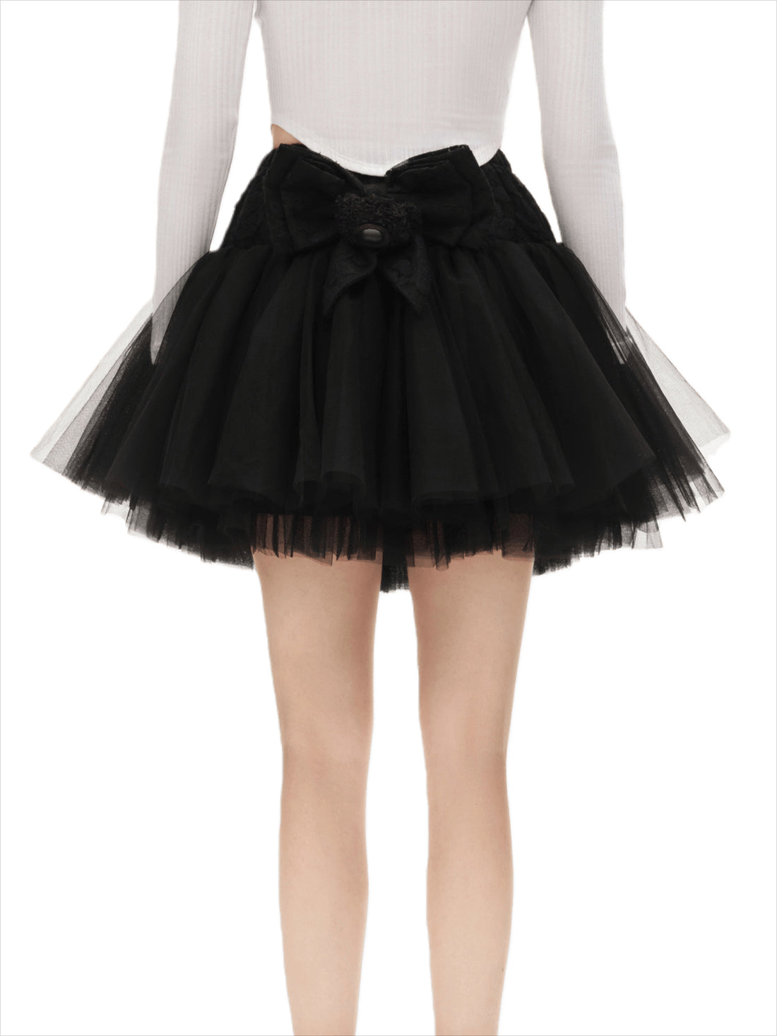 Bow Lace Mini Skirt