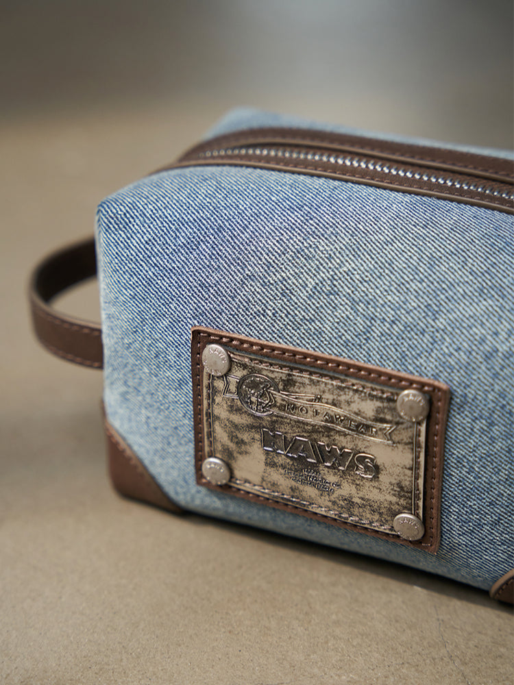 Vintage Denim Portable Large-Capacity Bag