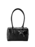 Woven Leatherette Barrel Shoulder Bag ECODAY