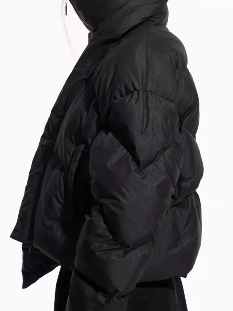 Asymmetric Deconstructed Cotton Padded Jacket