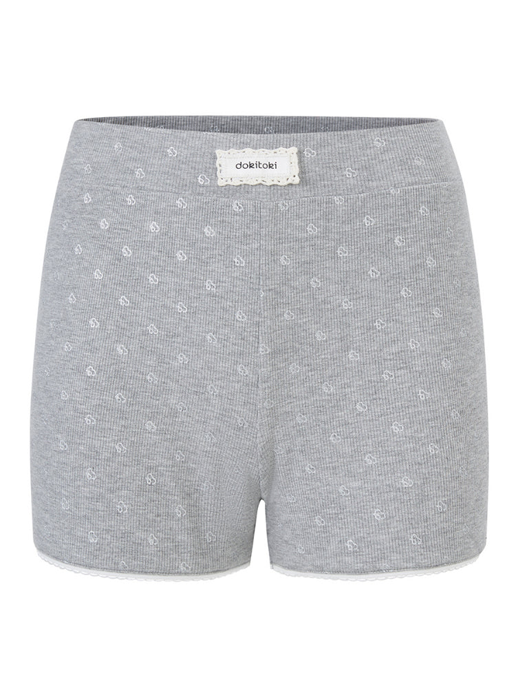 Silver Logo Low-Waist Shorts
