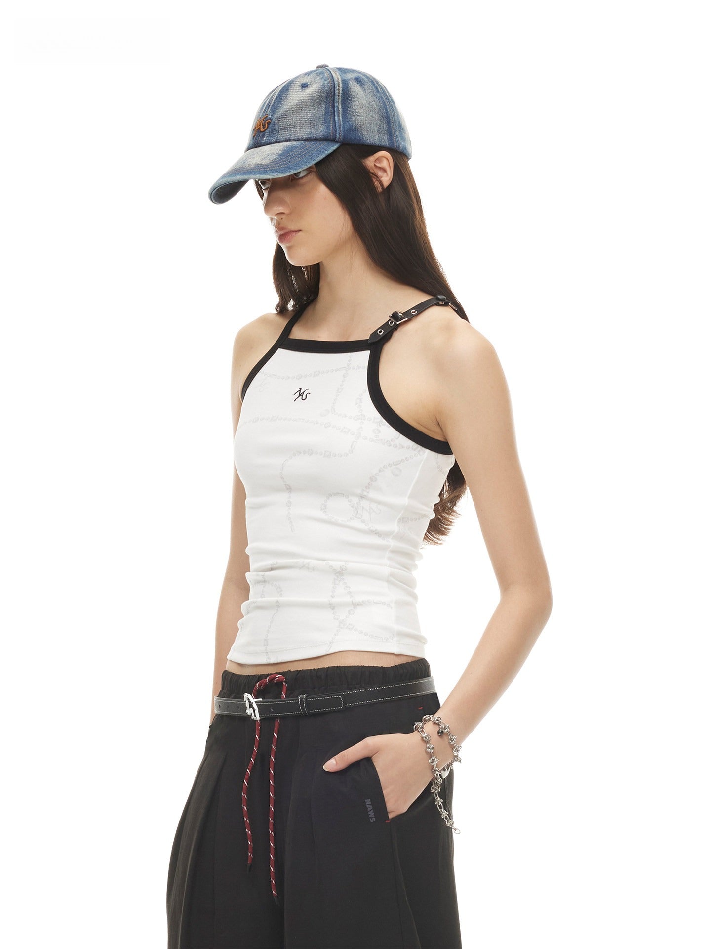 Beverly Leather Halter Camisole