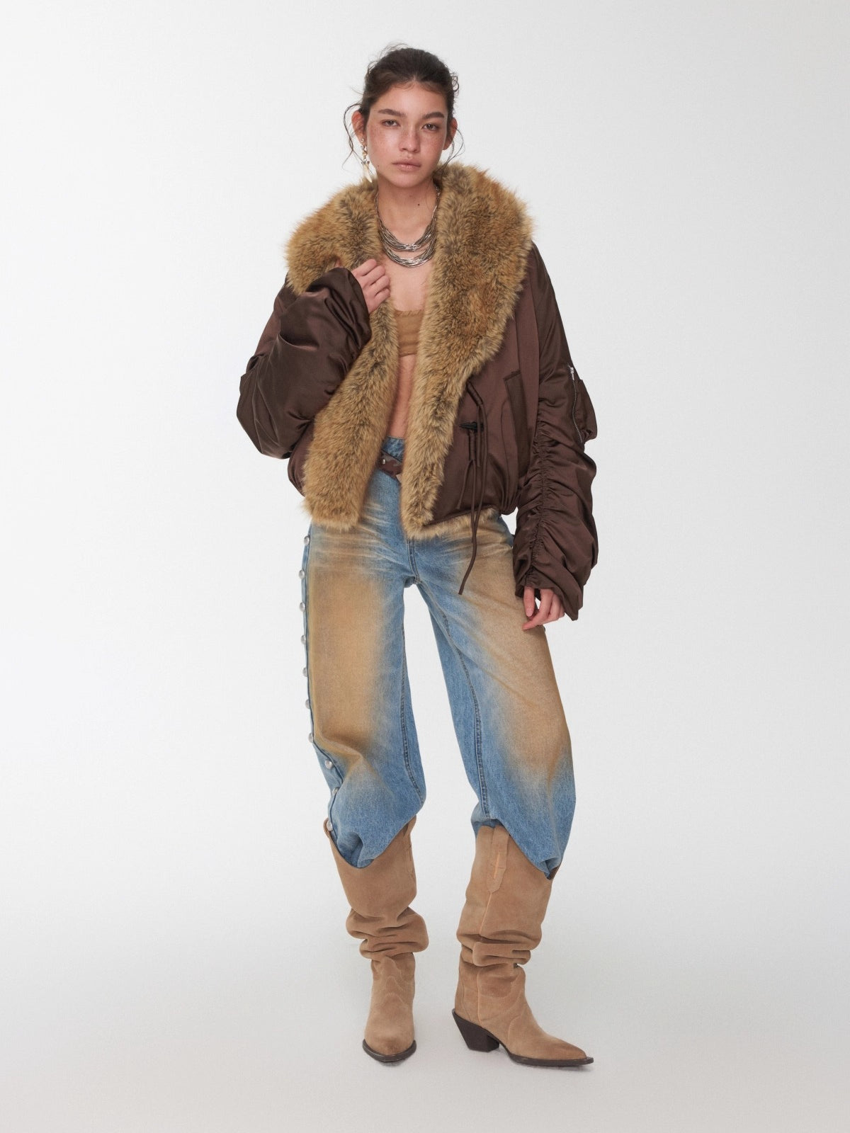 Aviator Faux Fur Jacket
