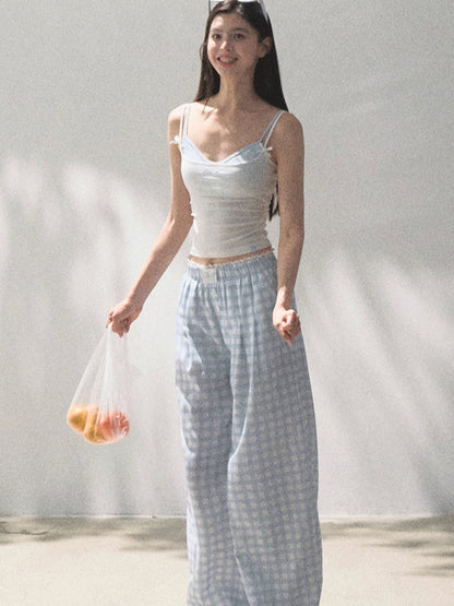 Tencel–Linen Relaxed Wide-Leg Pants