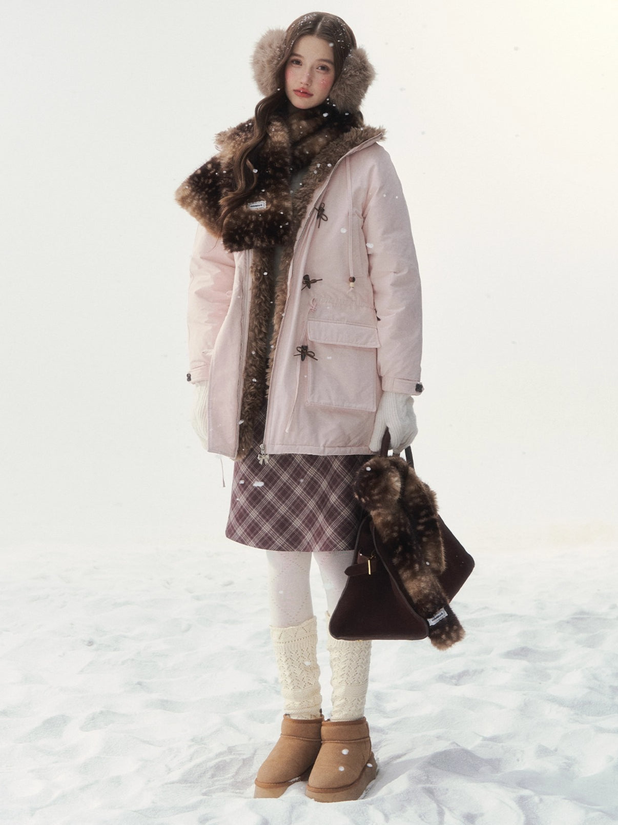 Fuzzy Bambi-Inspired Faux Fur Scarf