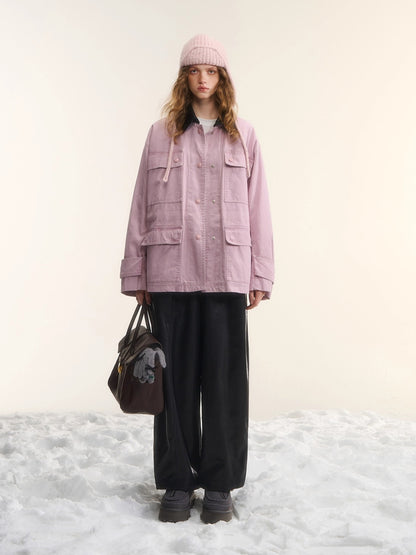 Panelled Slimming Black Curved-Leg Pants