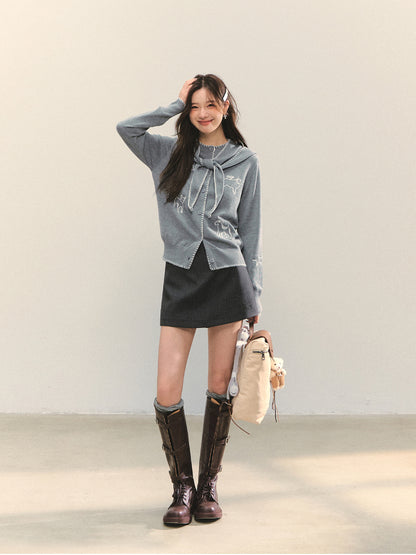 Anti-exposure Applique Pocket Suit Skort - CHINASQUAD