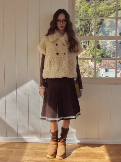 Vintage Short-Sleeve Vest Jacket