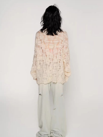 Mohair–Alpaca Cable-Knit Cardigan