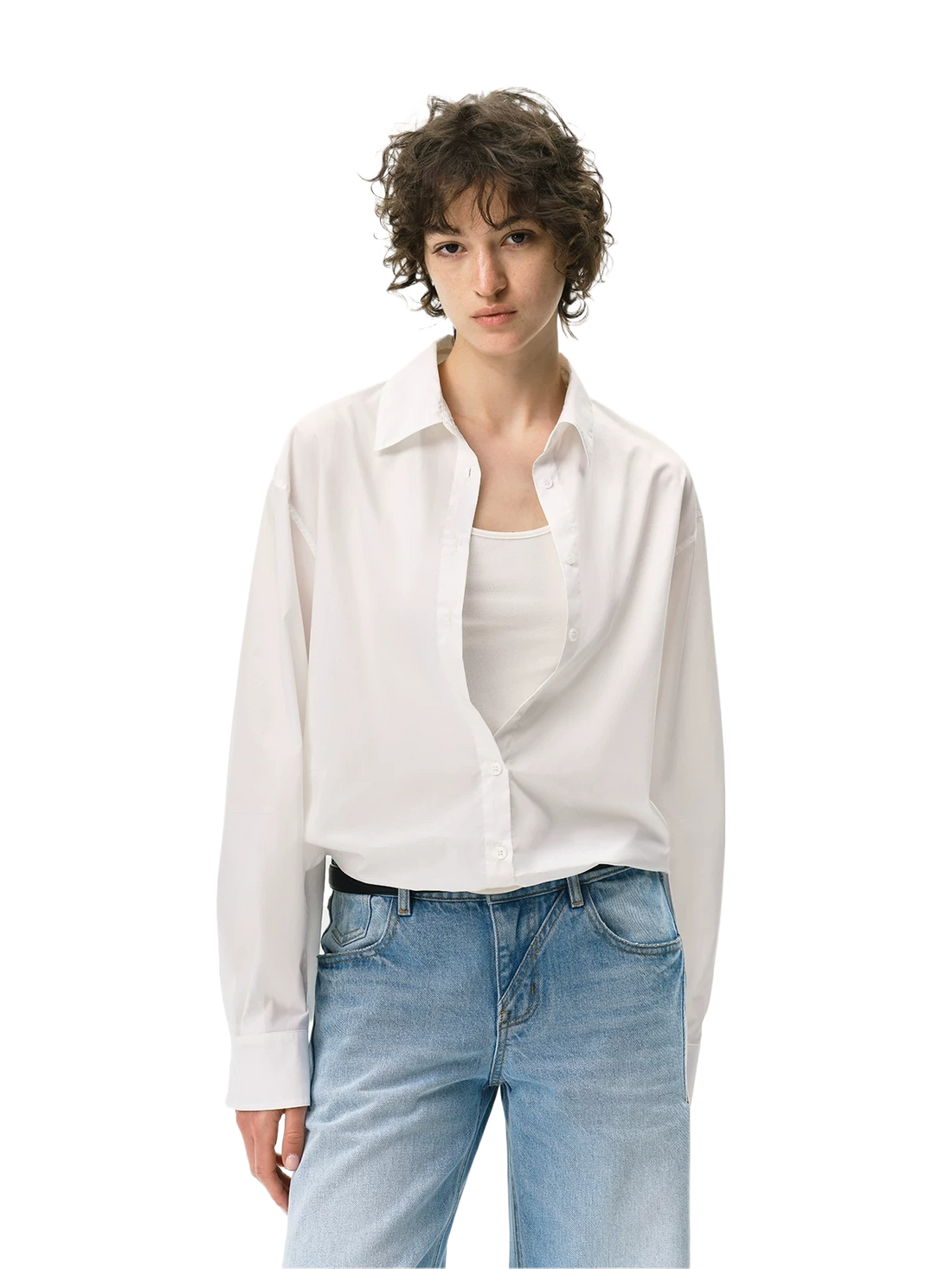 Lyocell Layered Two-Piece Shirt