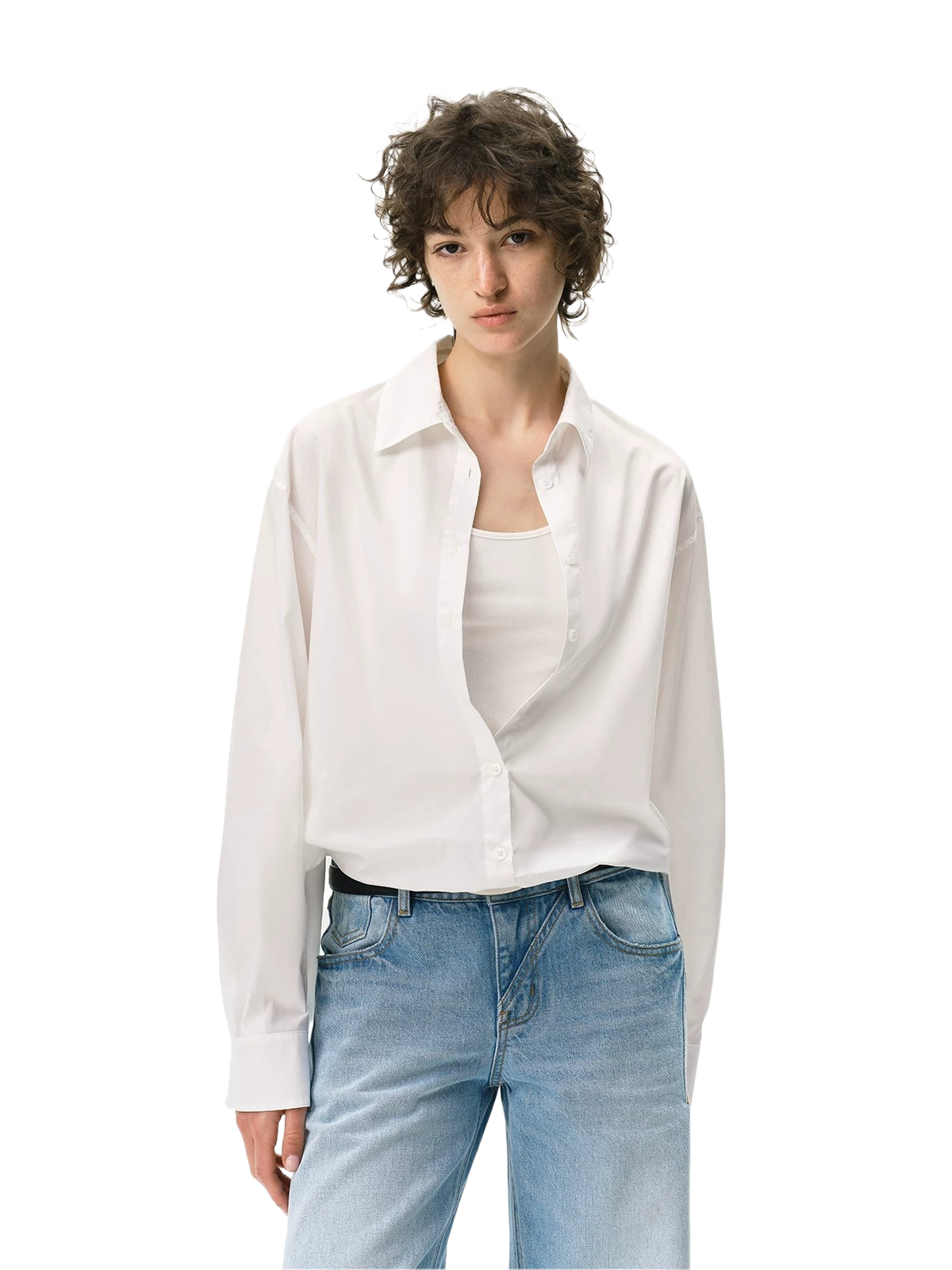 Lyocell Layered Two-Piece Shirt