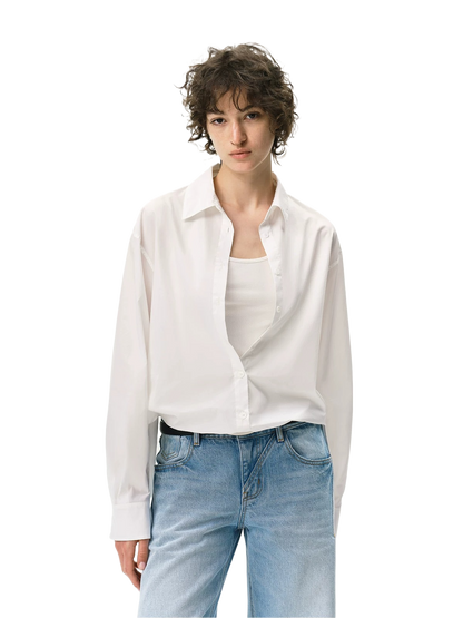 Lyocell Layered Two-Piece Shirt