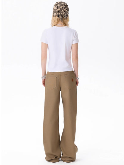 Unisex Structured Straight-Leg Trousers