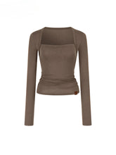 One-Shoulder Strapless Long-Sleeve Blouse - CHINASQUAD