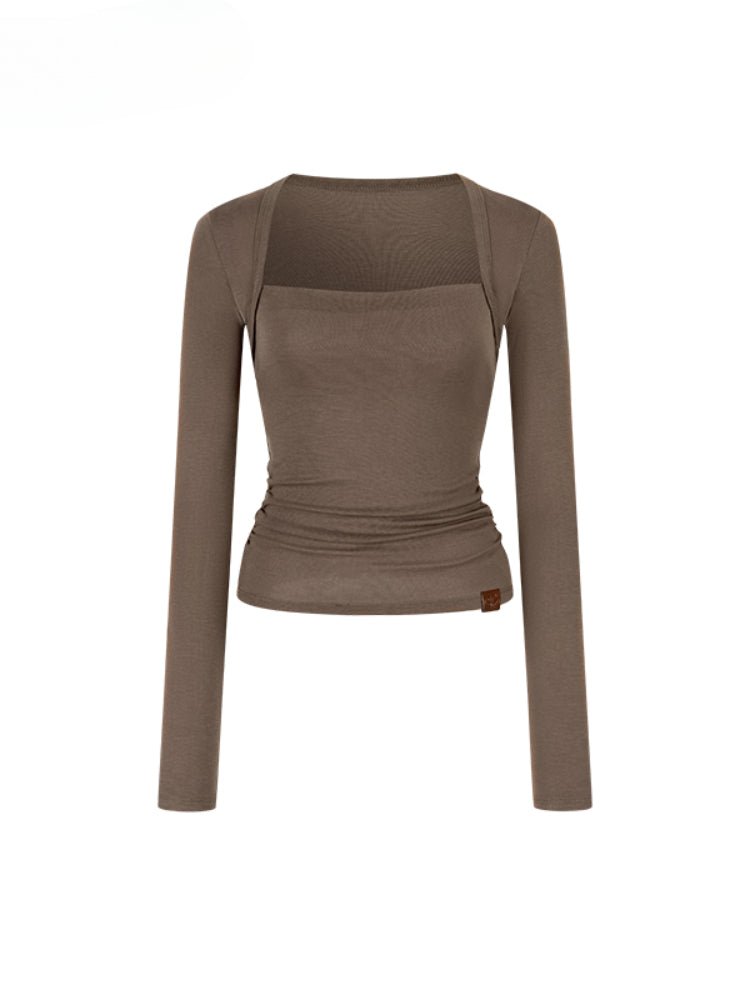 One-Shoulder Strapless Long-Sleeve Blouse - CHINASQUAD