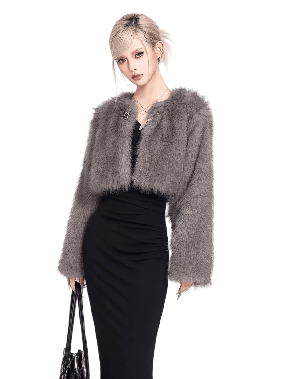 Faux Fur Cropped Jacket