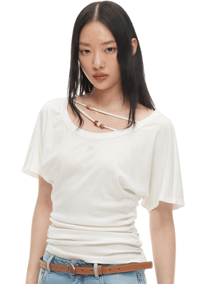 Asymmetric Hourglass Drape Tee