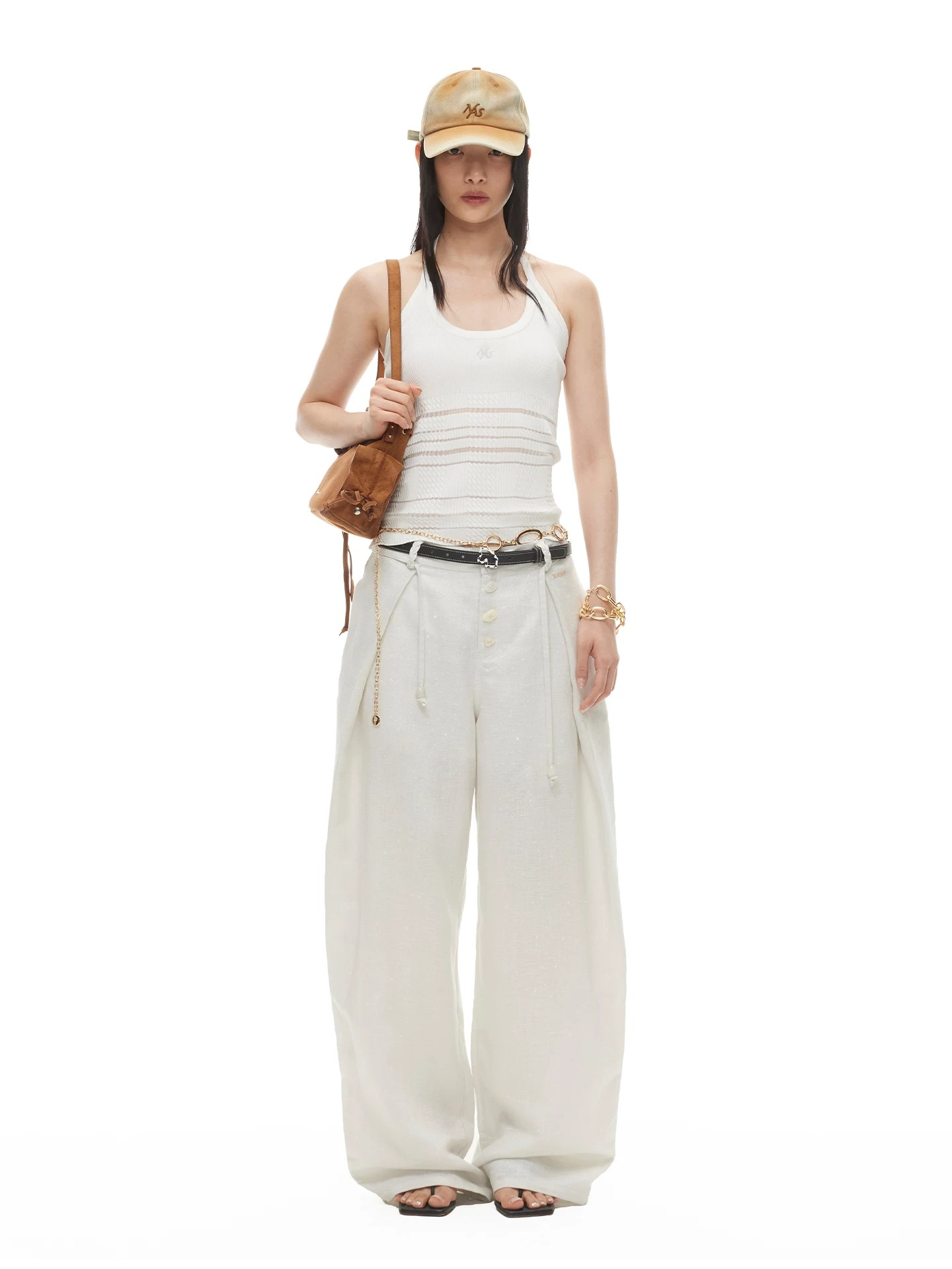 Diane Ribbed Halter Knit Camisole
