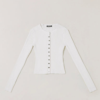 Wild Retro Ribbed Knit Cardigan
