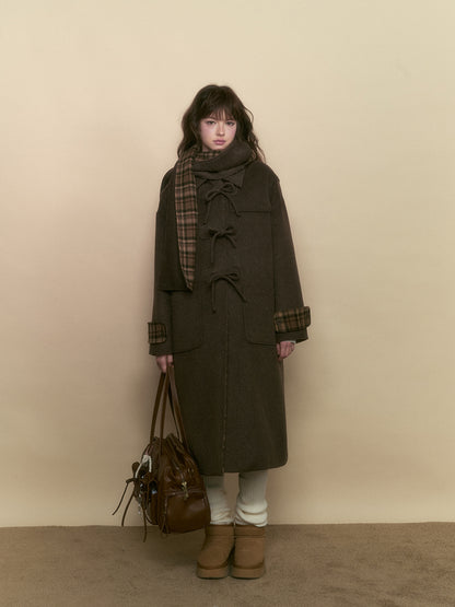 Wool Bow Toggle Coat