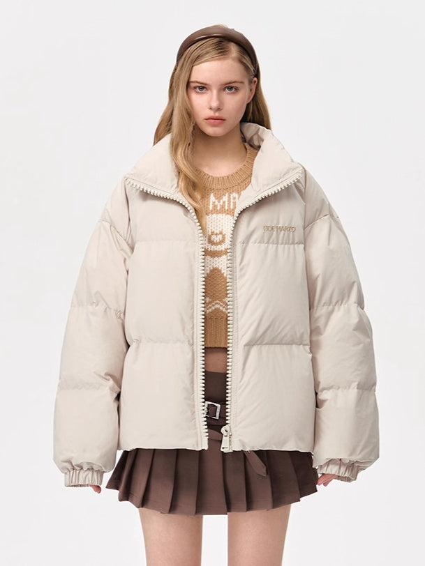 Plush Doll Puffer Down Jacket