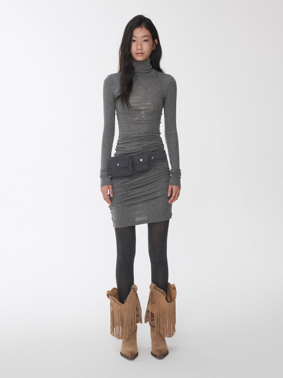 Crystal-Embellished Turtleneck