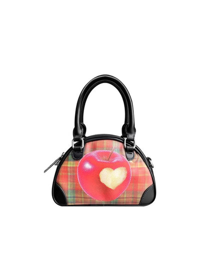 Summer Fruit Dopamine Plaid Genuine Leather Bag