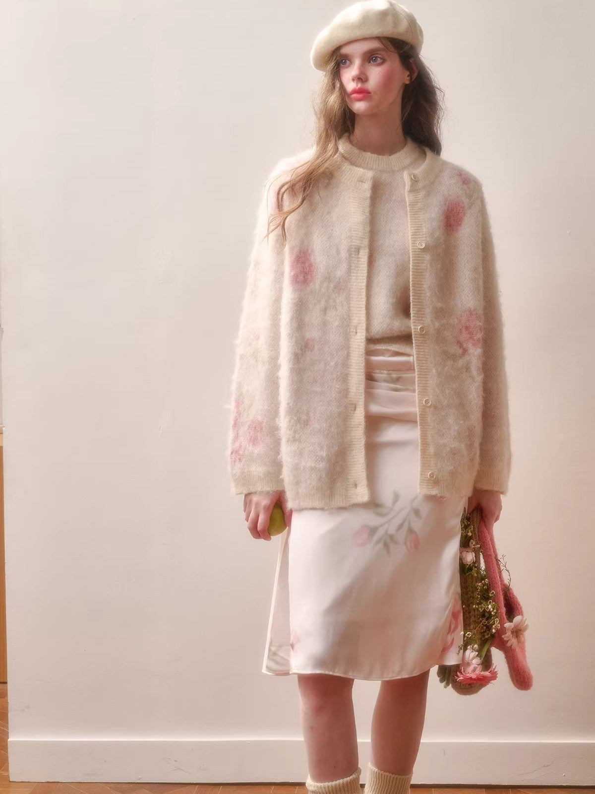 Merino Wool-Blend Knit Jacket