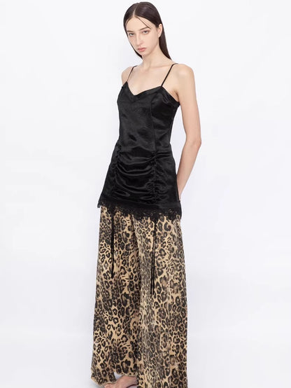 Deconstructed Wide-Leg Denim Jeans