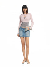 Fake Two-piece Layered Contrast-color Cardigan - CHINASQUAD